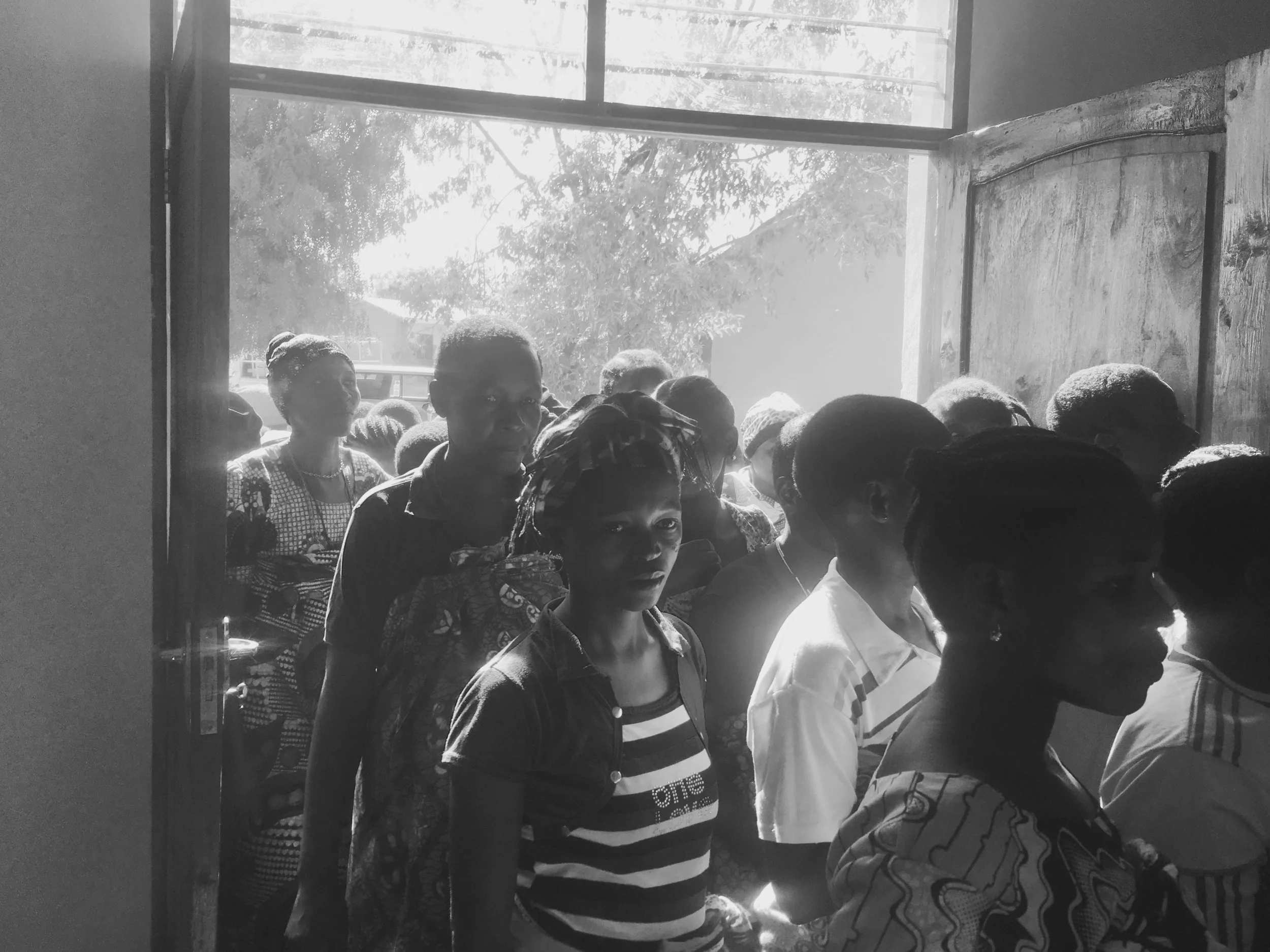 Expecting mothers entering the newly opened Mvumi maternity hostel