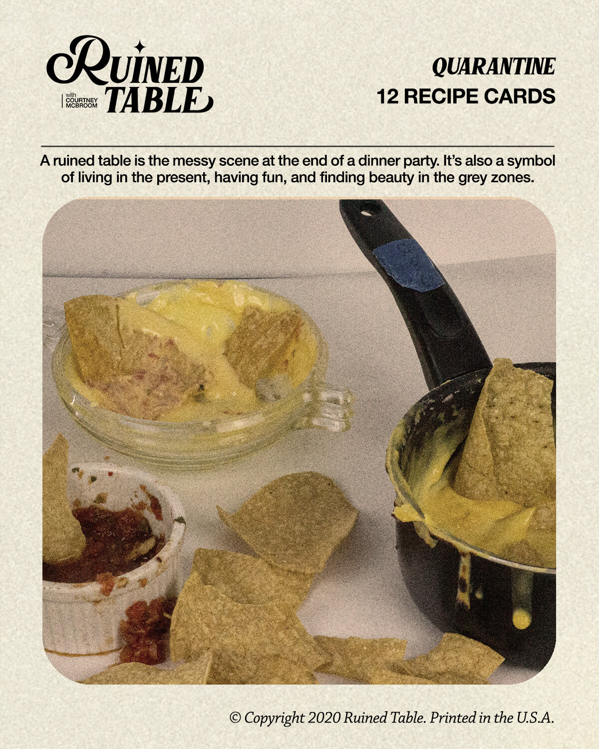 Ruined Table Recipe Cards: Quarantine Edition