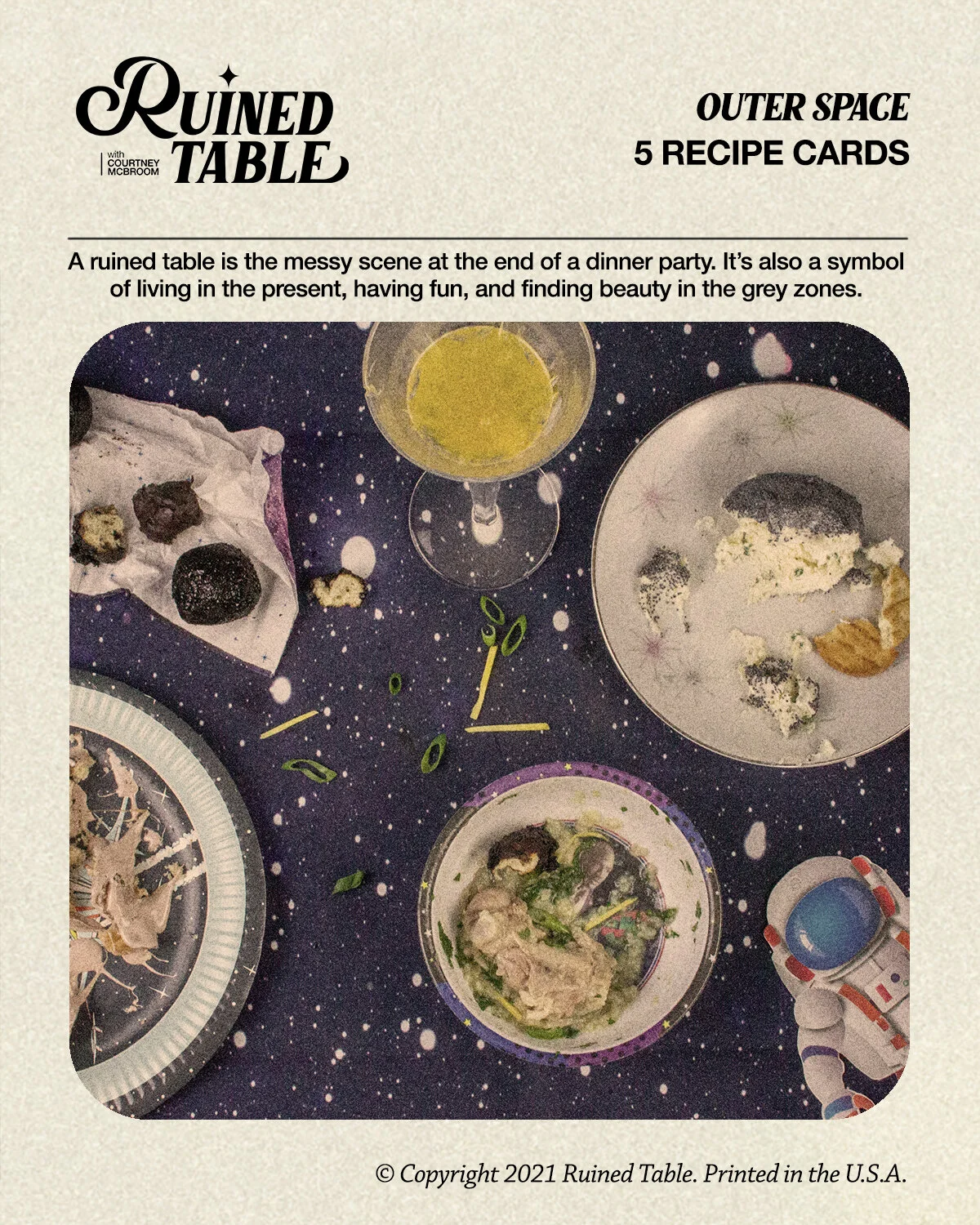 Ruined Table Recipe Cards: Outer Space