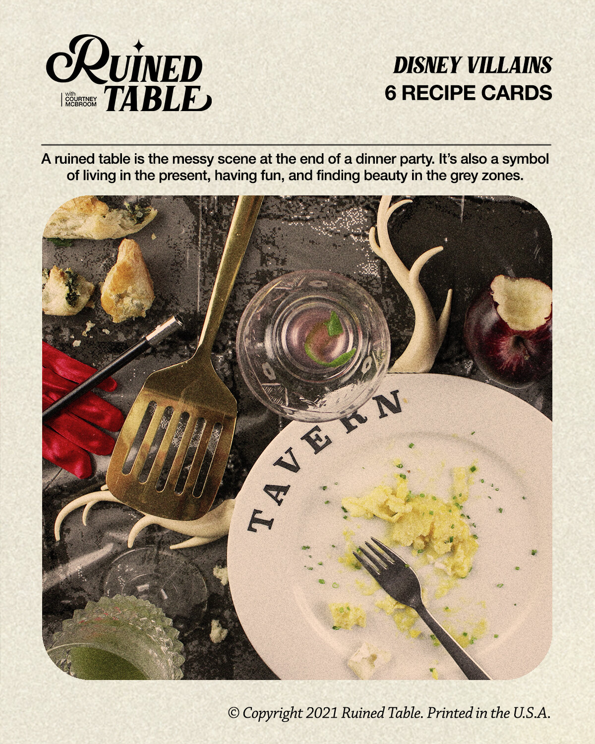 Ruined Table Recipe Cards: Disney Villains