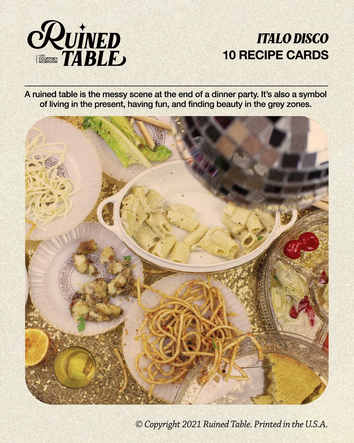 Ruined Table Recipe Cards: Italo Disco