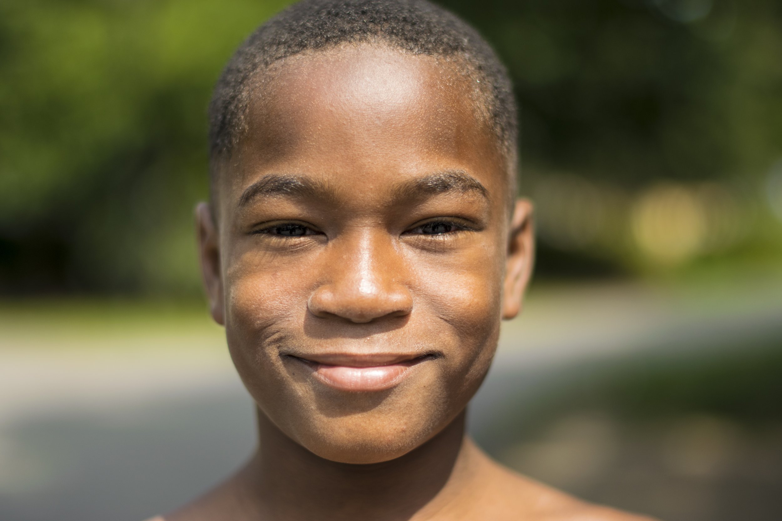Portrait of boy black boy in Brooklyn, NY.