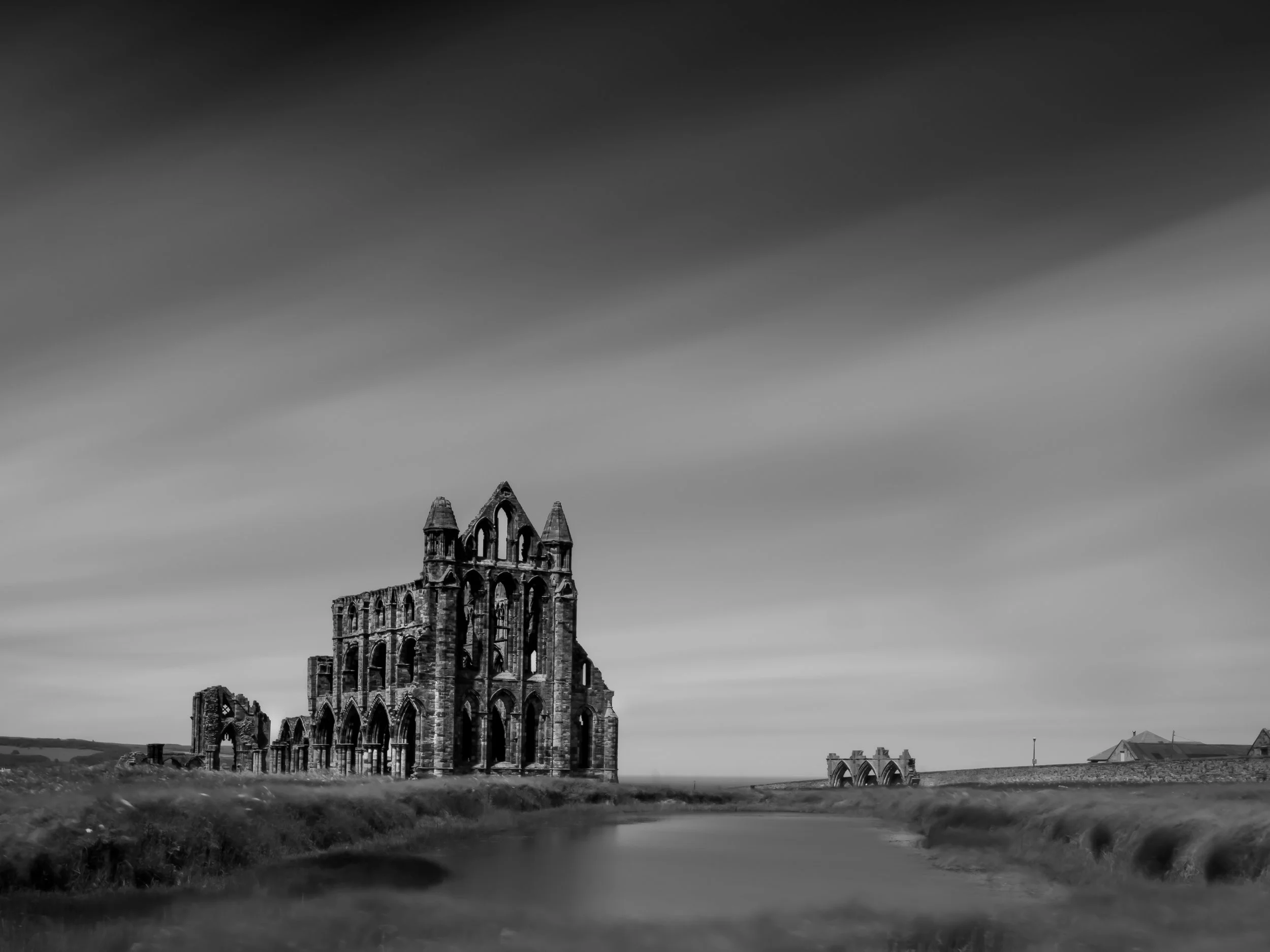 Whitby Abbey.... achieved with Olympus OMD em5 mk2 9-18mm lens, Kase 10 stop filter, 5 min 22 second exposure at f11 with The Alta pro 2 + 263Ap tripod and an umbrella!