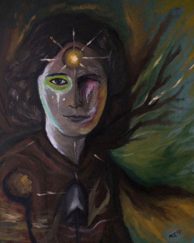 Some experimentation with portraiture. I present to you &lsquo;The Woke Lady&rsquo; 2019, oil on canvas. she is both socially aware, while being enlightened spiritually and artistically.

#polishart #ghostpainting #ukartist #oilpainting #oilpainters 