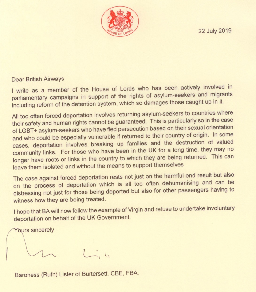 Deportation Letter Of Support Example For Your Needs - Letter Template
