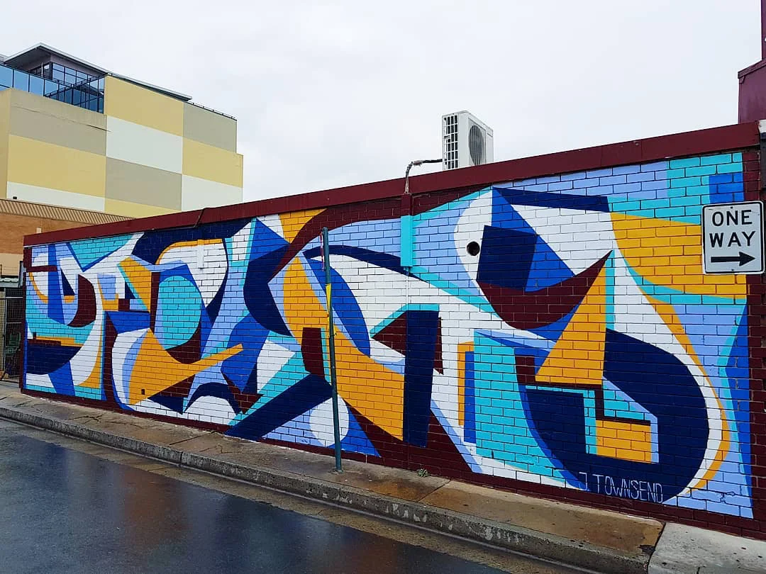 Liverpool Mural, Acrylic on Brick Wall, 4.5m x 10m, Liverpool NSW