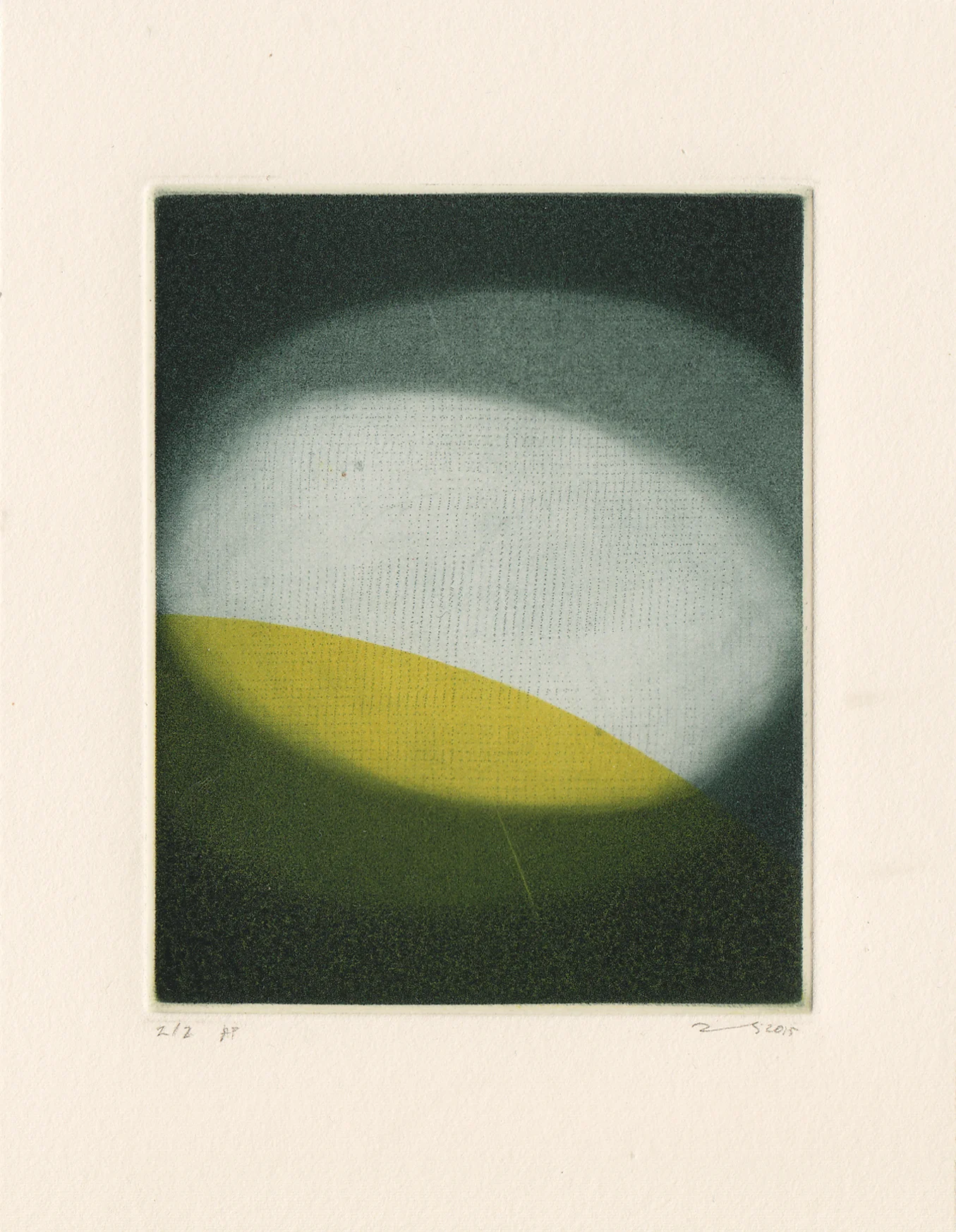 MAJLA ZENELI, A Double Forefront, 2015, Mezzotinto-Druck, 10 x 8 cm