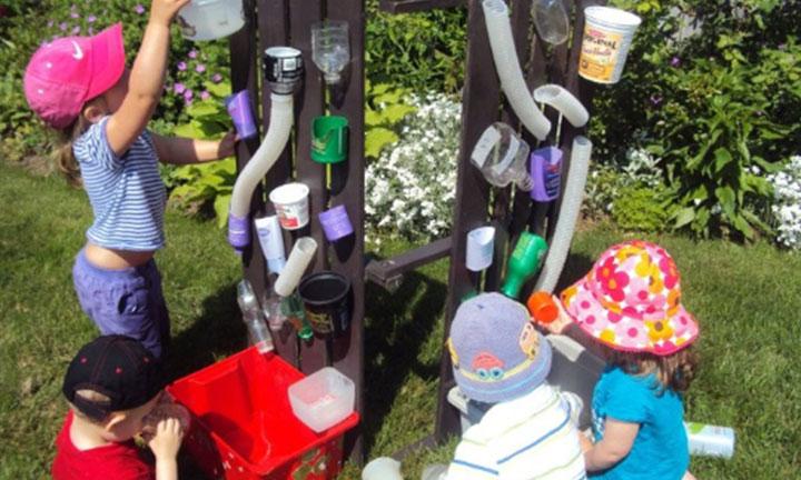  A 'Water Wall' is a fantastic activity for kids