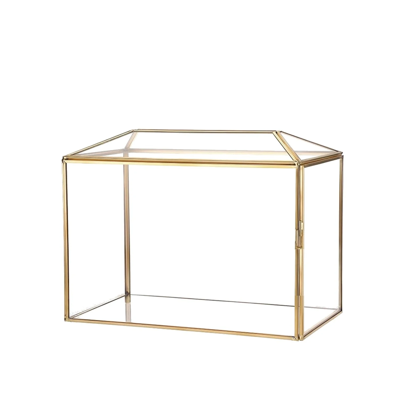 Gold Glass Wedding Card Box