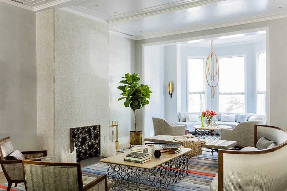  Custom Carpet for Back Bay Townhouse.    Designed by: D’Aquino Monaco Inc.    Photography: Michael J. Lee 