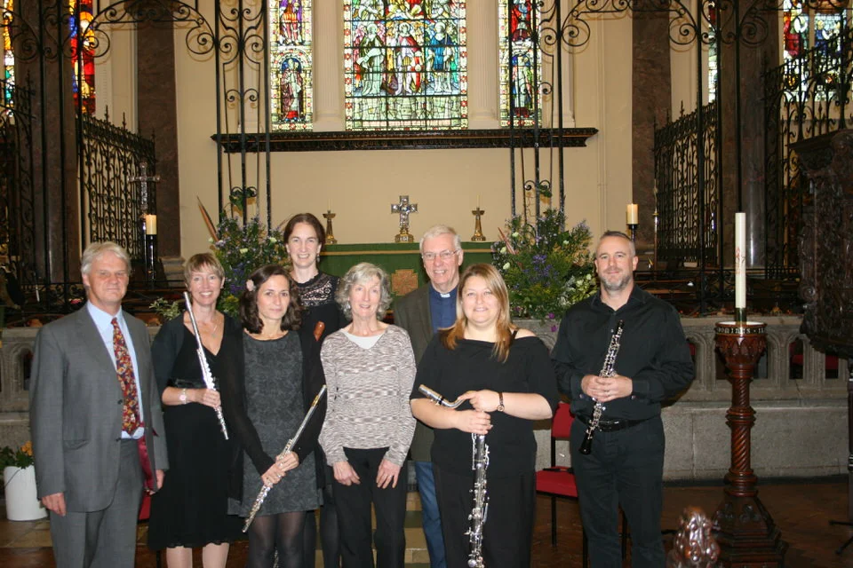 CMST Staff Woodwind Ensemble featuring Verena Watkiss (Woodwind Team Manager), Lowenna Thrussell, Sarah Whomersly, Julia Knight-Bennett and Colin Friend. 