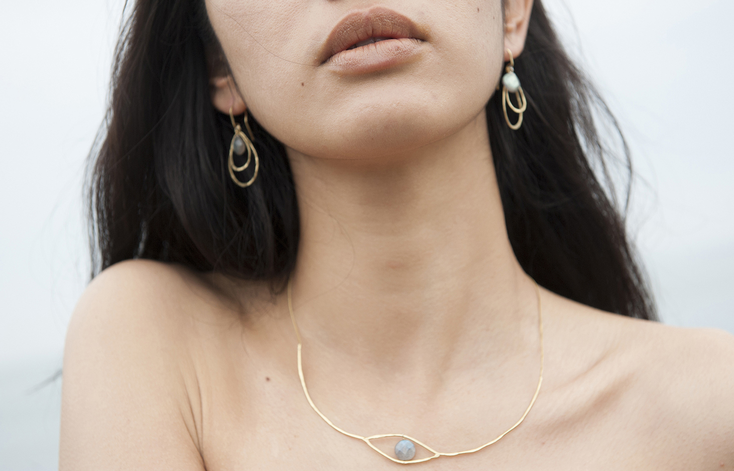 Magali-Paris-Necklace-Drop-on-chain-vermeil-gold-labradorit-rain