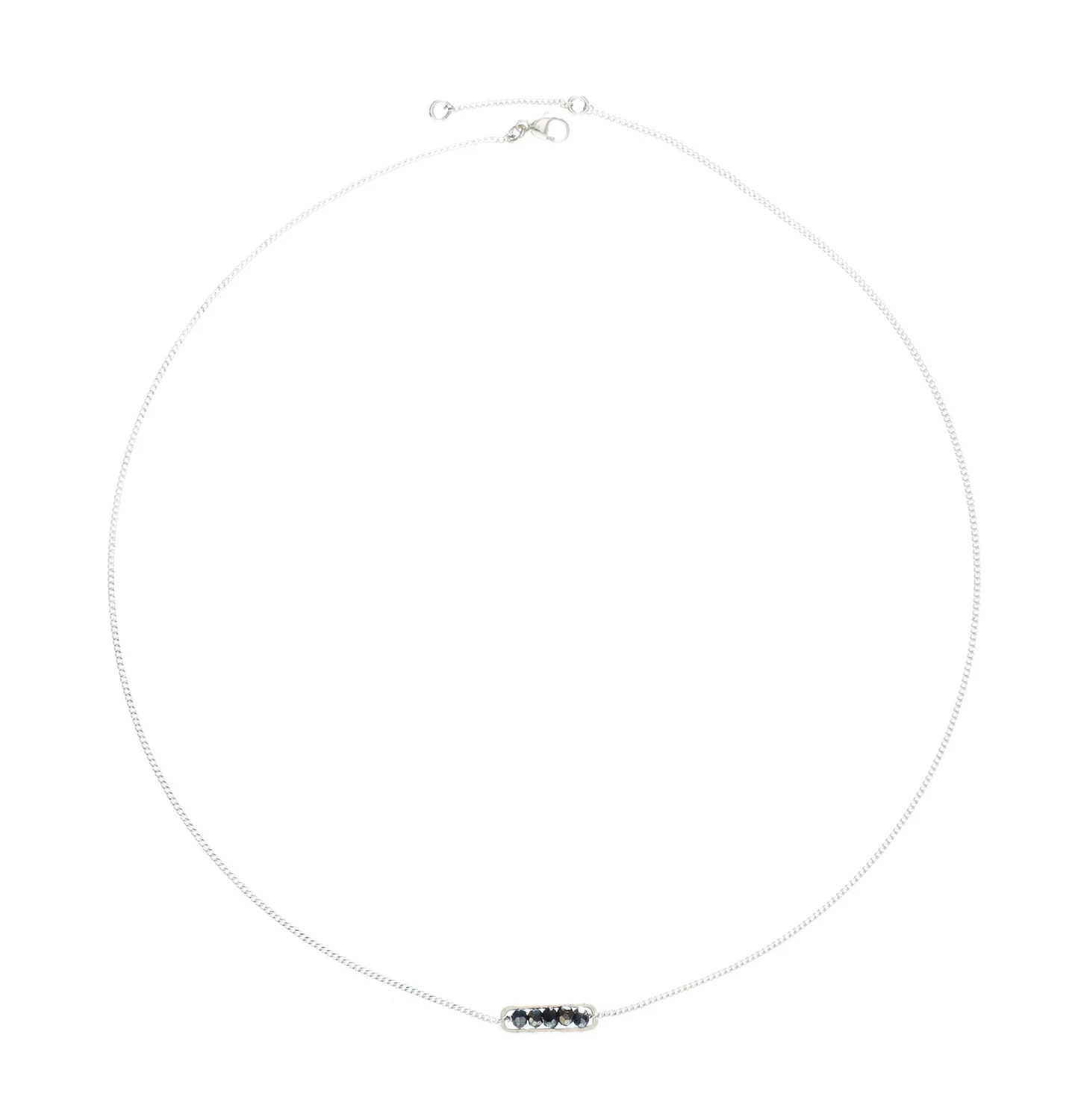 Magali-Paris-Collier-spinelle-noire-argent-Horizon-Nuit