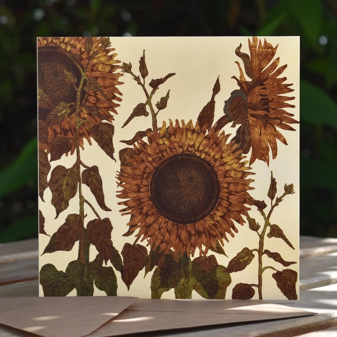 Depending on where you are in the UK maybe you need a bit of sunshine in your life or know someone who does !! New design now on my web shop to buy in the form on a lovely greeting card. Printed on a gorgeous textured card complete with a recycled en