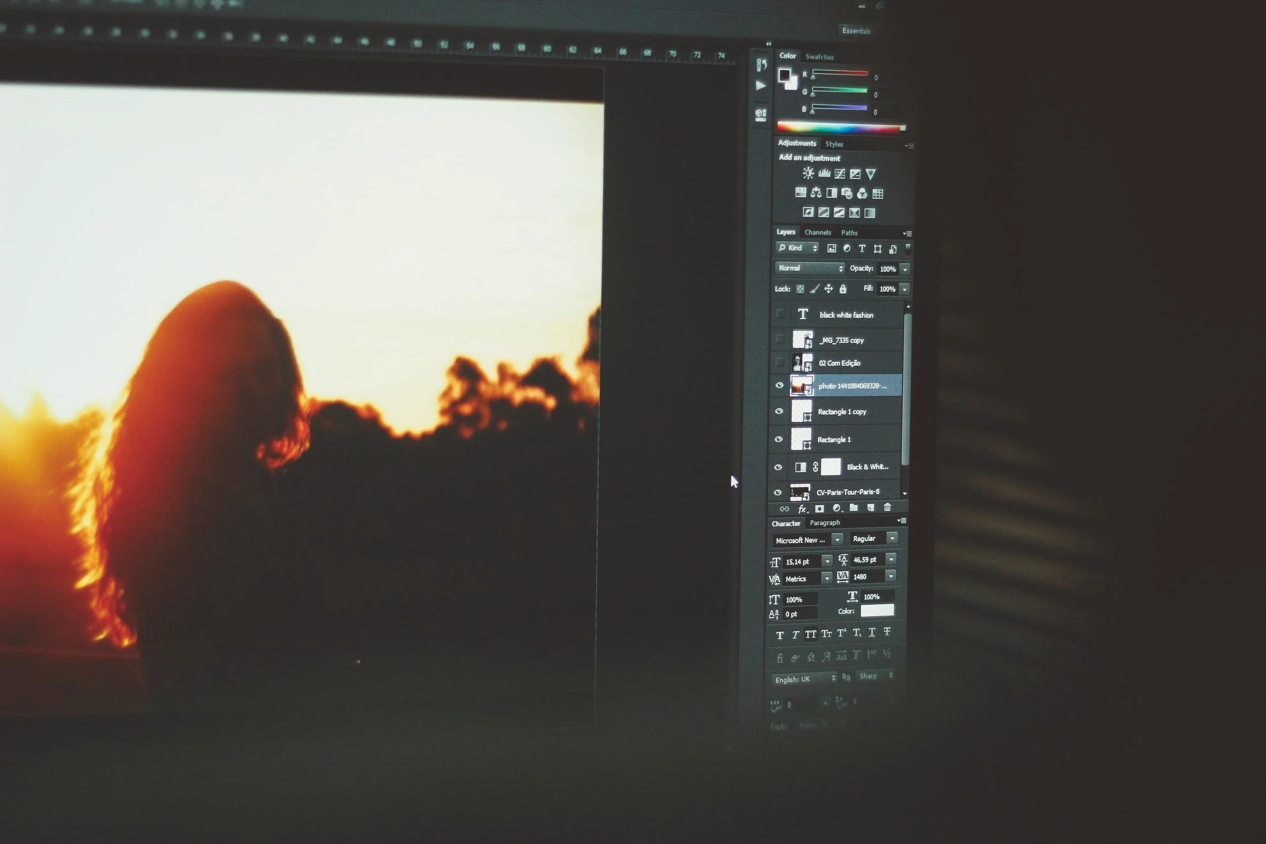 Photoshop CC in action.