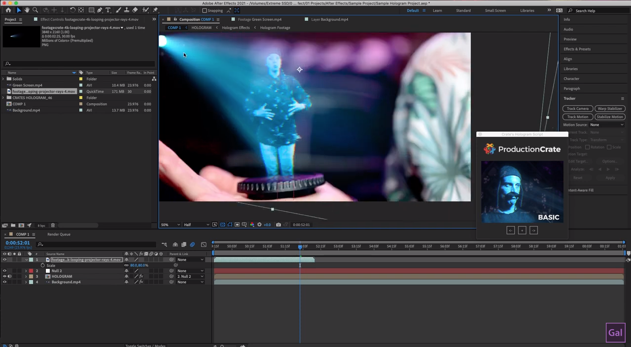 after effects hologram template free download