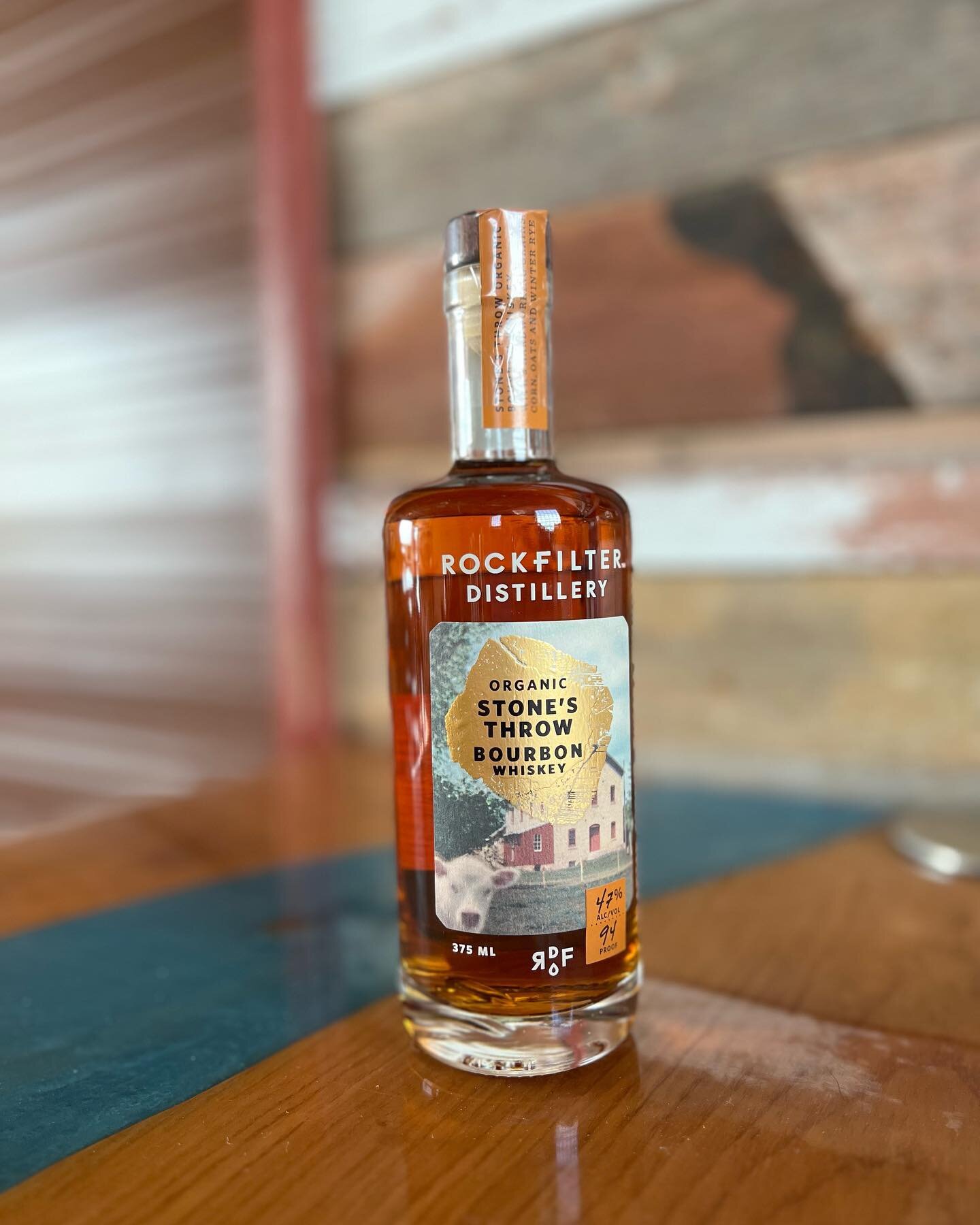Good things are worth waiting for. Stones Throw is back on the retail shelf at the distillery. Stop in this weekend and snag your bottle! #cheers #stonesthrowbourbon #rockfilterdistillery