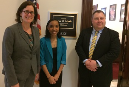 Julia Kirt and Brian Parsons with Senator Inhofe's Legislative Correspondent Dominque McKay