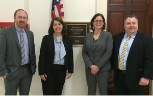 Amber Sharples, Julia Kirt & Brian Parsons with Congressman Steve Russell’s staffer Harvey Sparks