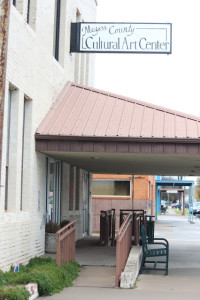 A newly installed sign on the former City Hall building proclaims the new Mayes County Cultural Art Center.
