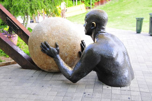 “Inclined” by David Phelps in OKC’s Bricktown District, PC: Serge Melki