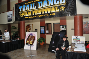 Film lovers were welcomed in the lobby of the Simmons Center during the Trail Dance Film Festival.