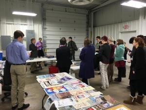 Students from Tulsa Tech visit The Hive, learning about the important role the arts play in community.