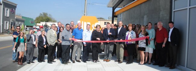 Ribbon cutting at The Hive, October 2015