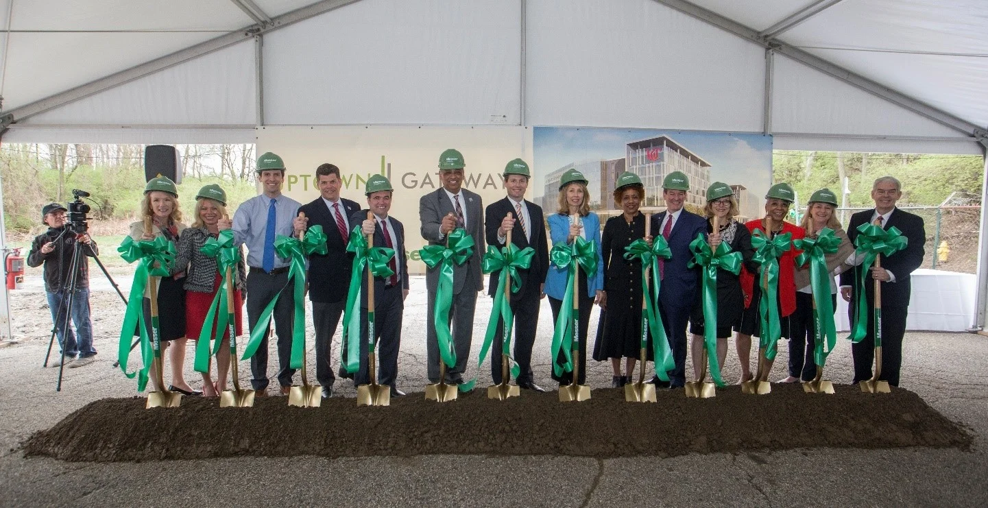 City officials, university and community leaders break ground on the Uptown Gateway development in the Uptown Innovation Corridor.