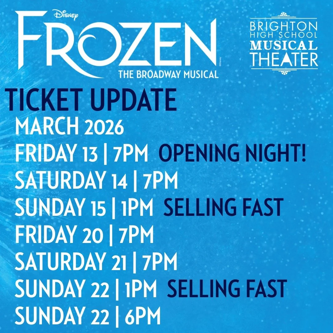 ❄️ Quick ticket update:
If you&rsquo;re hoping for a seat at one of our matinee performances, you&rsquo;ll want to grab tickets soon!
Good news&mdash;there truly are no bad seats in this theater.

🎟️ https://brightonmusical.com/