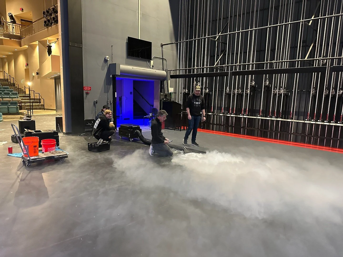 Playing with new equipment when it arrives is mandatory&hellip; even if you&rsquo;re swimming in fog ❄️😄

🎟️ https://brightonmusical.com/
❄️ Frozen: March 13&ndash;15 &amp; 20&ndash;22