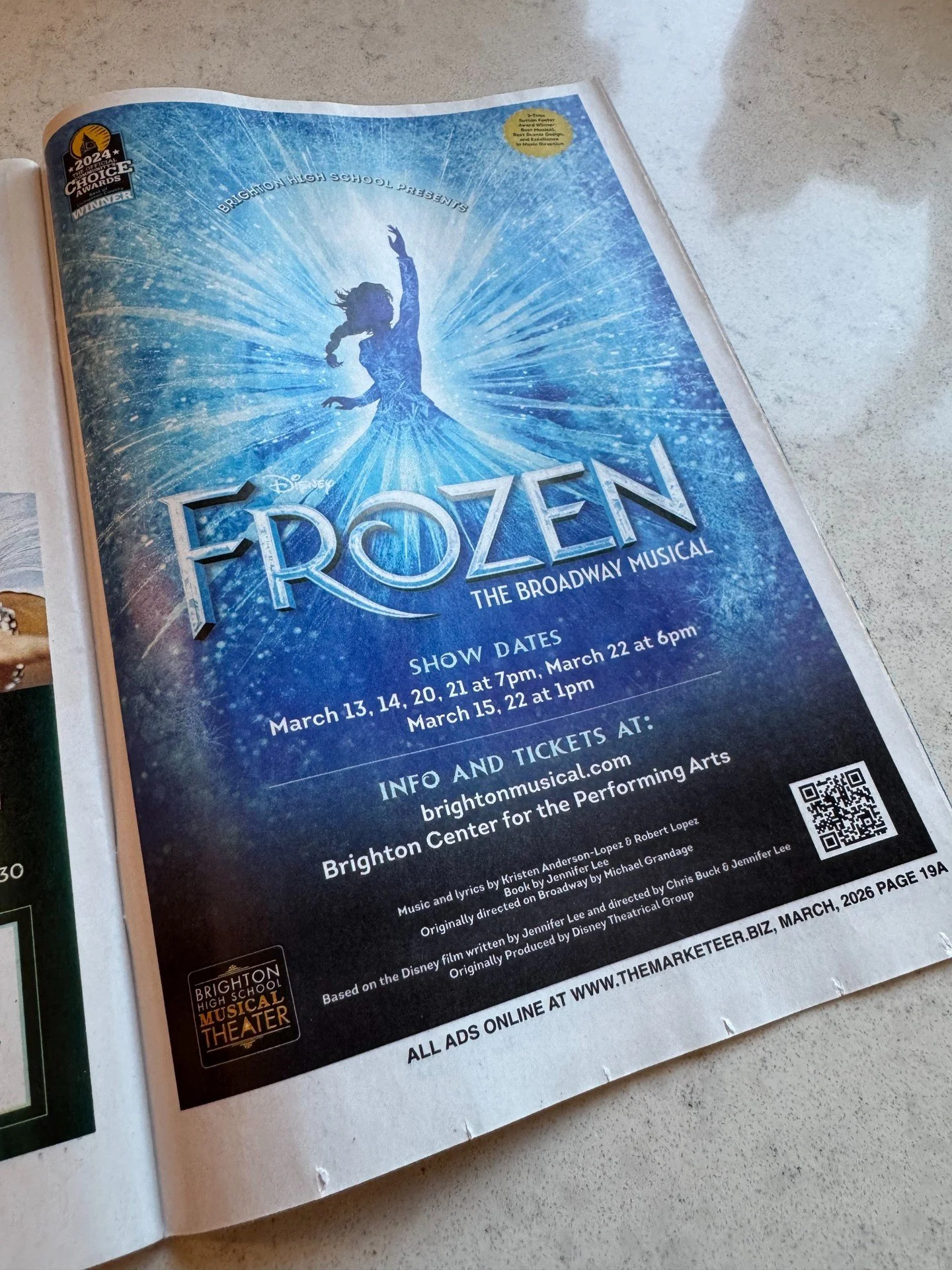 Shoutout to The Marketeer for their continued support of our musical program. We&rsquo;re grateful to have such great community partners helping bring these productions to life.

Did you spot our ad in the newest issue?

🎟️ https://brightonmusical.c