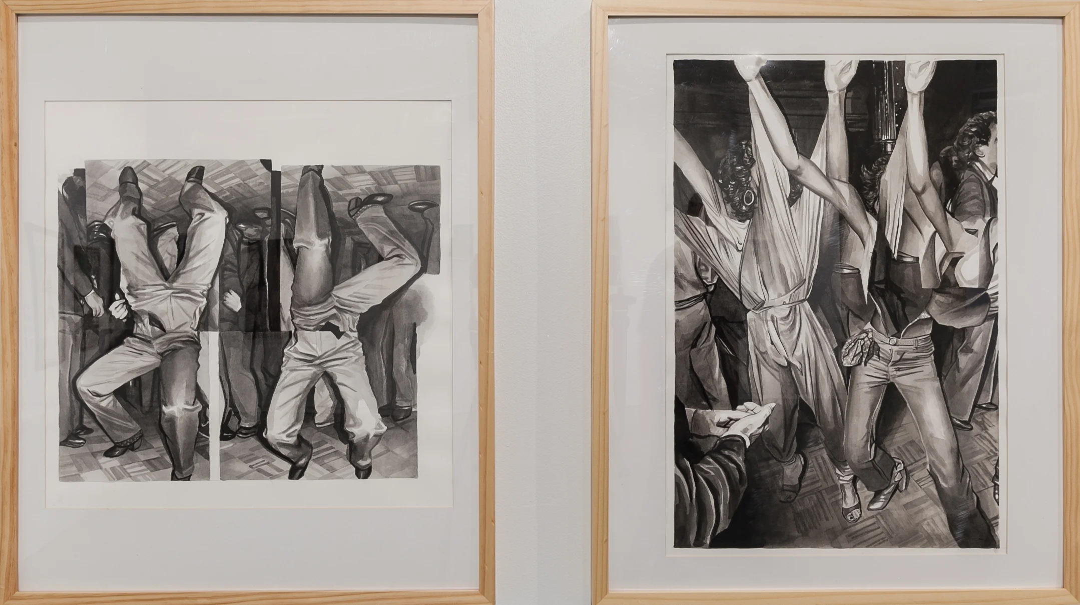 Melissa Wilkinson (West Memphis, AR) Reach , 2017 Medium: Ink wash on paper Dimensions: 30x24 inches “This amalgam of two figures dancing on a disco floor is part of a series entitled ‘Flashe Cocotte’ or ‘fast tart’ in French. Each work is an appropriated and dismantled painting showcasing the unabashed freedom found in the festive theatre of a dance club.” – Melissa Wilkinson Melissa Wilkinson (West Memphis, AR) She wore slacks , 2017 Medium: Ink wash on paper Dimensions: 30x24 inches “This painting is a quasi-photorealist mash of a young Brooke Shields on the dance floor of Studio 54. The awkward and pubescent youth embodies both influential beauty and influence while gyrating with the strange movements of a teenager in a public theatre of debauchery.” – Melissa Wilkinson