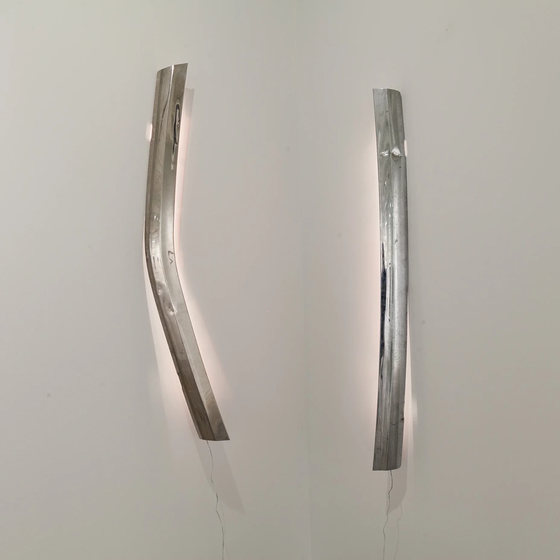 Tracy Treadwell (Memphis, TN) It's a Dream in Here , 2018 Medium: Chrome bumpers and LED Lights Dimensions: 66x58x5 inches each