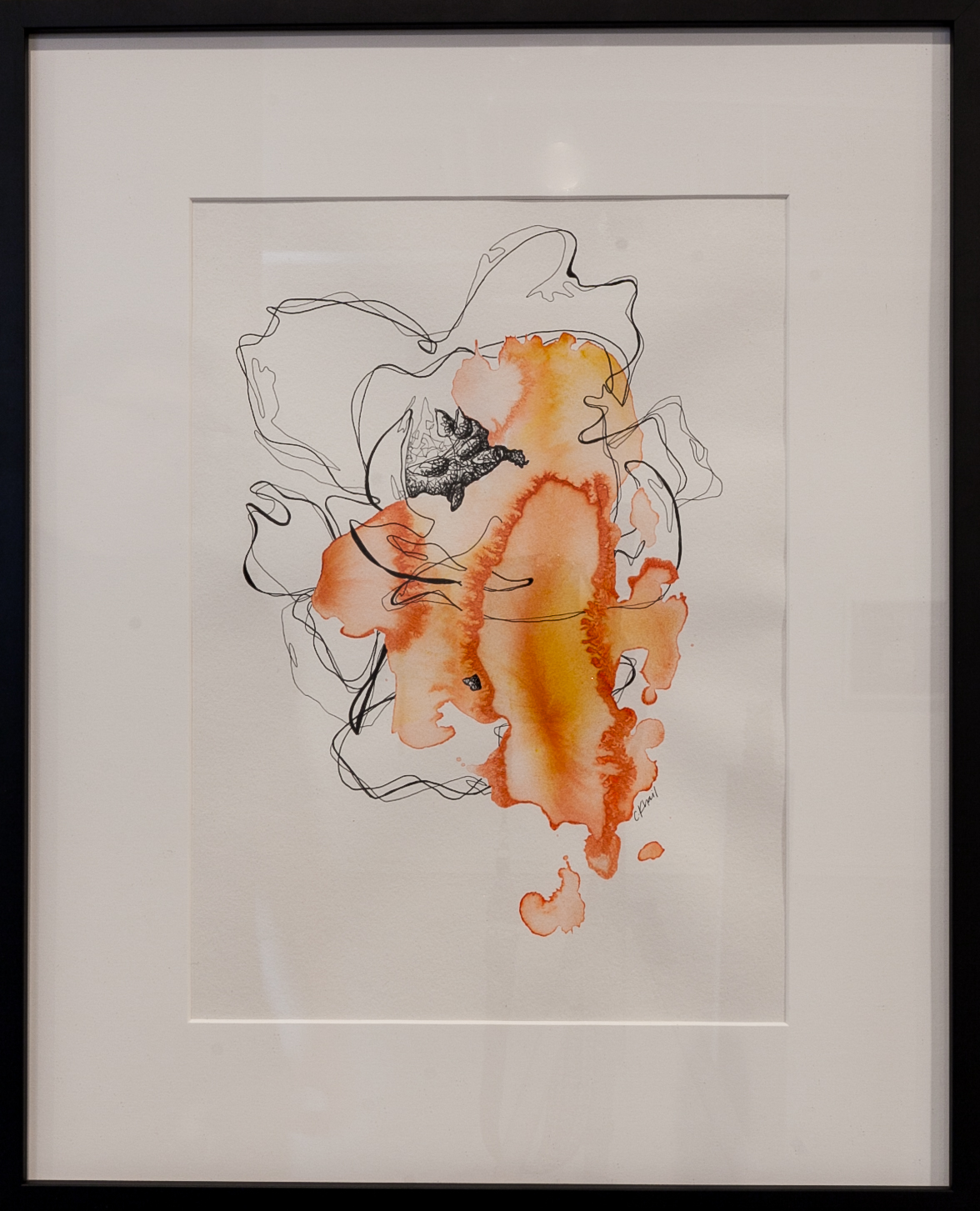  Courtney Khail (Atlanta, GA)   Dreams In Color: Orange , 2018  Medium: Watercolor and ink on paper  Dimensions: 14x11 inches  “Specifically with  Dreams in Color , I wanted to explore the idea of finding and becoming your true self. The person you h