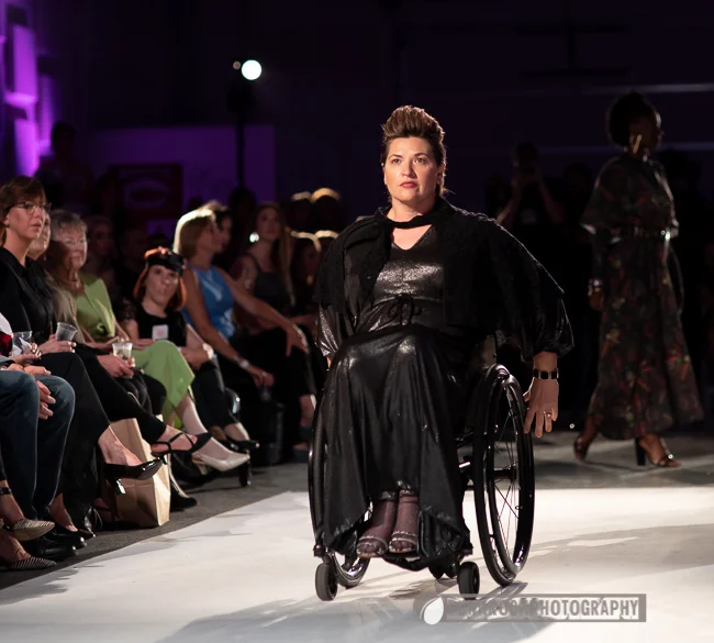 Amy Burnett wearing Black By Maria Silver