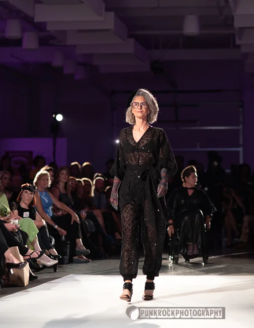 Nina Thomas wearing Black By Maria Silver