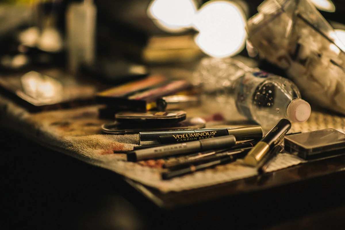 Makeup backstage for the FIFEB 2018 Runway Show shot by Snappylifestyle