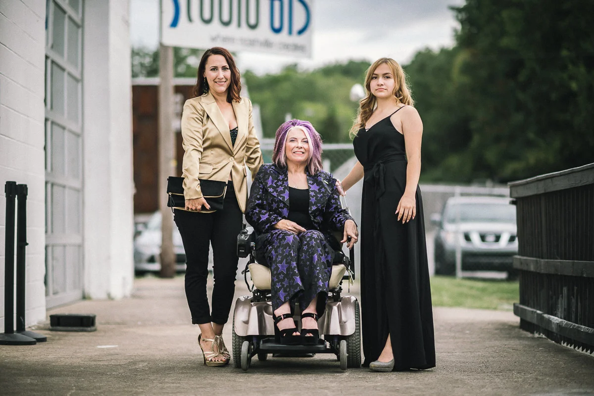 Fashion Is For Every Body co-founders, Krystle Ramos and Alicia Searcy (with Ripley Ramos pictured right) shot by SnappylifeStlye. Alicia is wearing the Alicia Suit (formerly known as Frances) by Laura Citron
