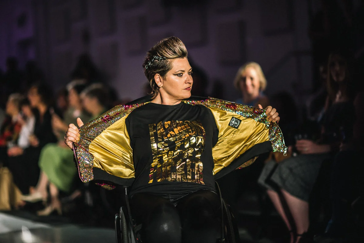 Fashion Is for Every Body model, Amy Burnett wearing Any Old Iron shot by Snappylifestyle