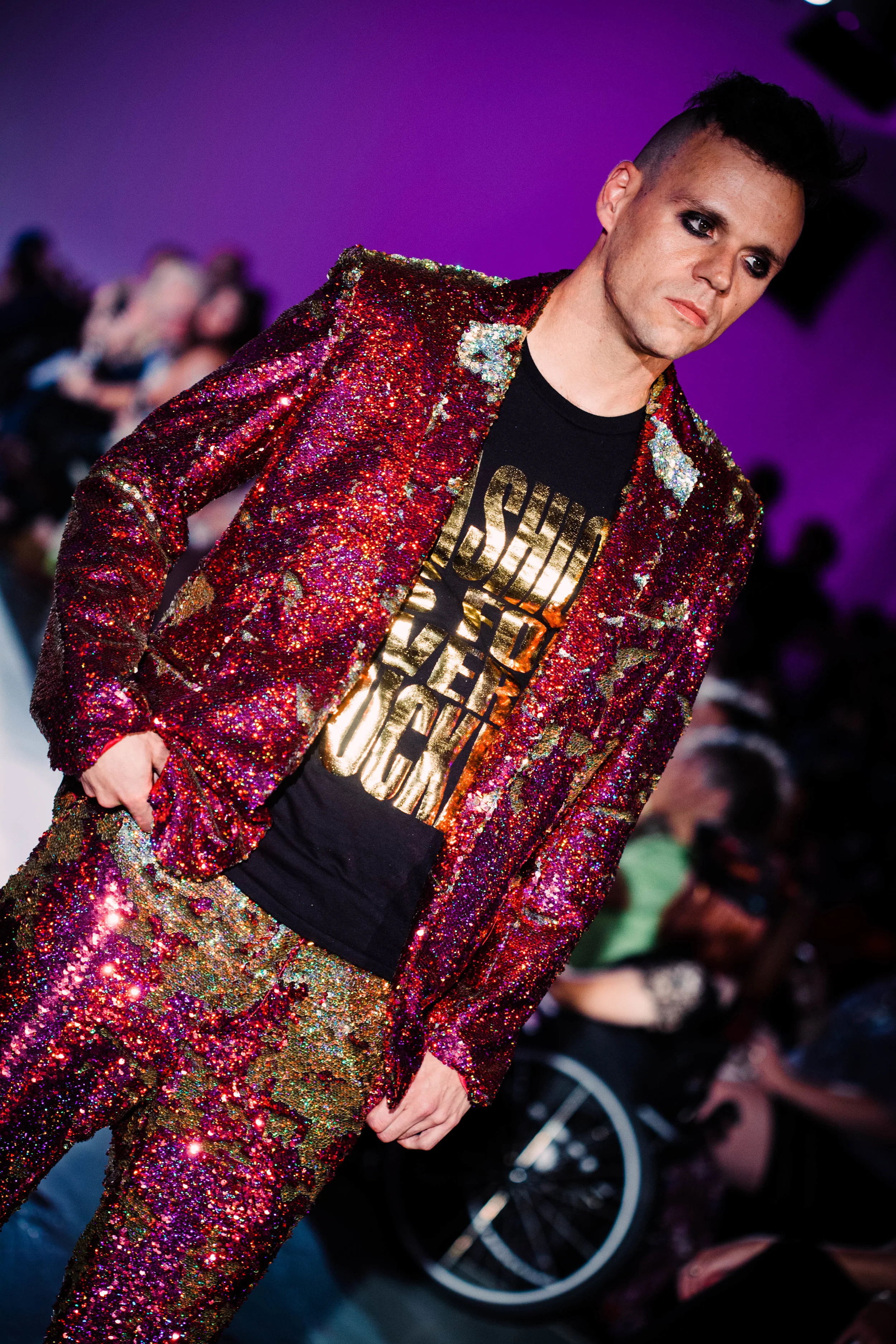 Tribe Model Landon Tedora in Any Old Iron shot by Authentic Photos and Designs #nashvillefashion #ffeb #fashionisforeverybody #inclusivefashion #inclusiverunway