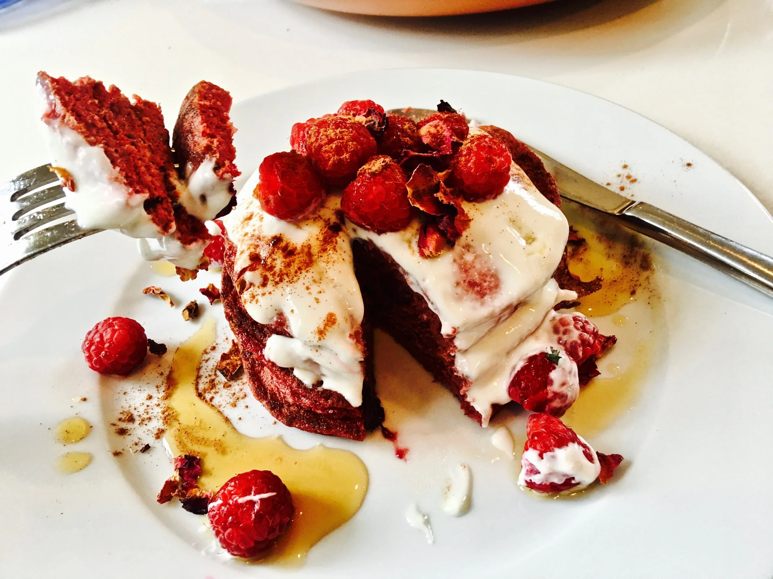 Pinktastic Beetroot & Raspberry Pancakes