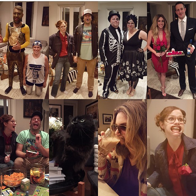 Hosted a lil get together... That was a fun night!! 💀🎃🌙🔪
#halloween #starwars #strangerthings #skeletons #bacheloretteca