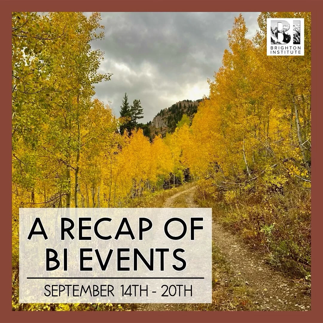 A Recap of Brighton Institute Events: September 14th - 20th

What a week! The Brighton Institute hosted four big events last week and each one was a success. Thank you to everyone who showed up, whether that was to participate in our community circle