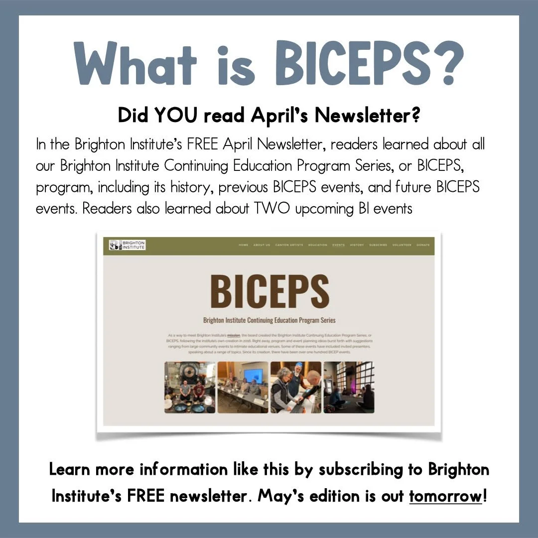 Do YOU subscribe to Brighton Institute's FREE Newsletter?
If not, head on over to the Brighton Institute website (https://www.thebrightoninstitute.org) and subscribe NOW.

Why should you subscribe?
By subscribing, not only will you be informed on eve