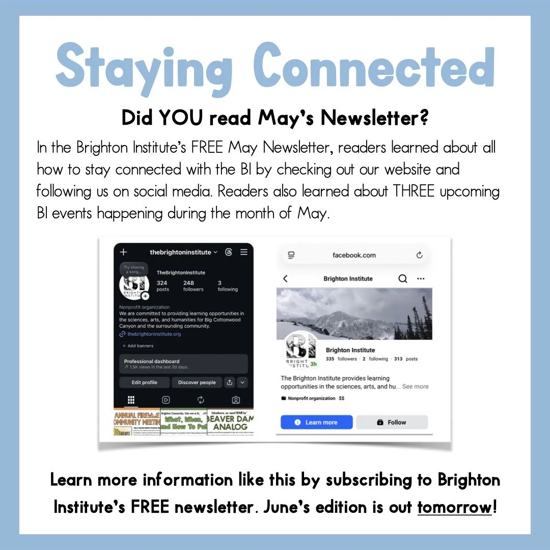 Do YOU subscribe to Brighton Institute's FREE Newsletter?
If not, head on over to the Brighton Institute website (https://www.thebrightoninstitute.org) and subscribe NOW.

Why should you subscribe?
By subscribing, not only will you be informed on eve