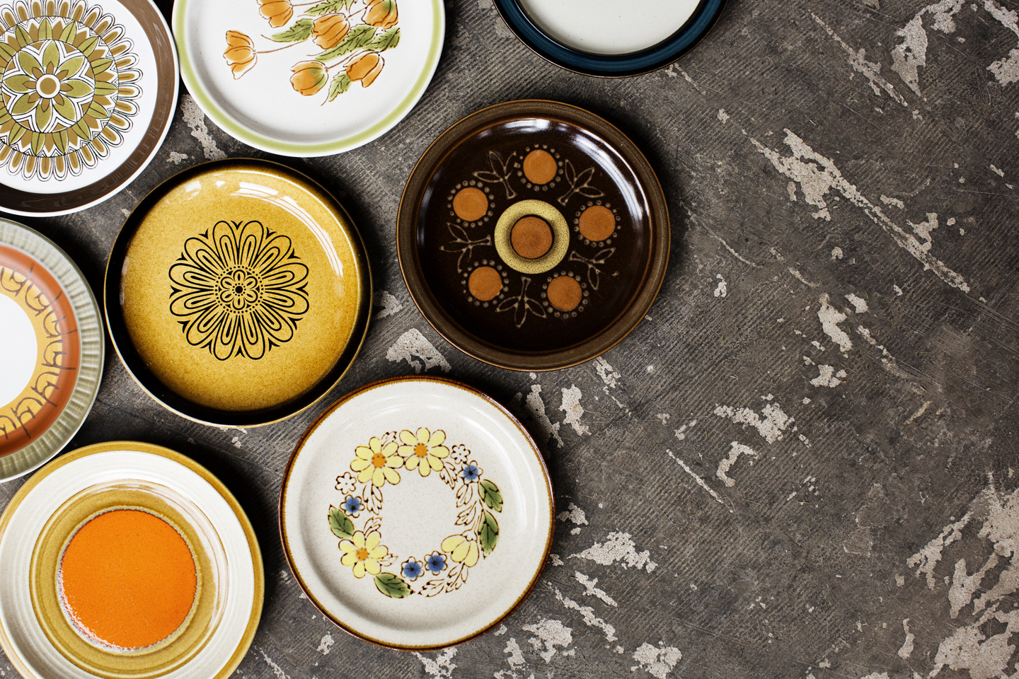 Various styles of vintage plates | Young Joni | The Restaurant Project
