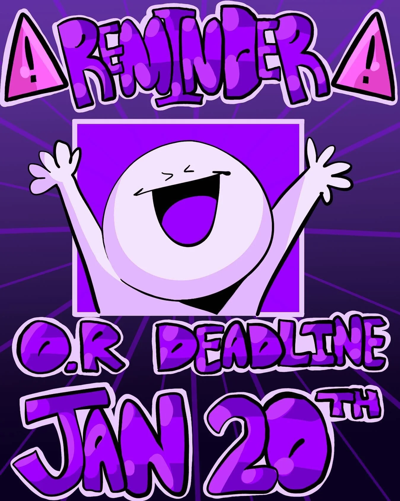 ⚠️REMINDER⚠️
Your essays are due January 20th! We would love to see and publish your creations!
⚠️UPDATED OFFICE HOURS: CF 230A⚠️
Monday: 1-2pm
Tues and Thurs: 3-4pm
Friday: 2-3pm