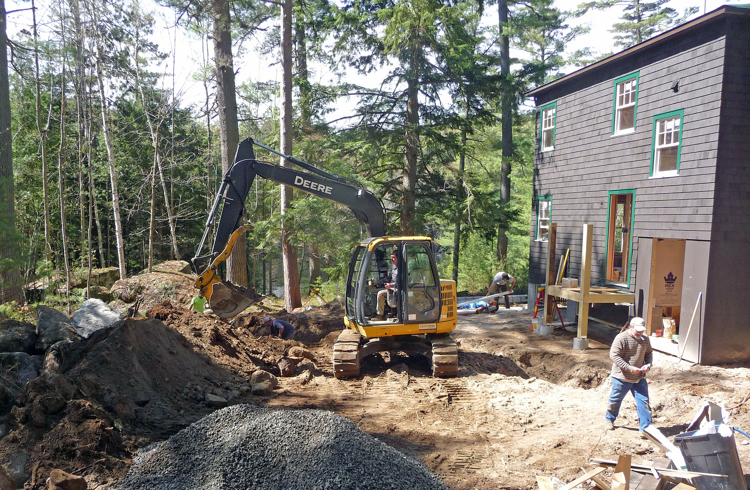 Excavation to run new utility lines