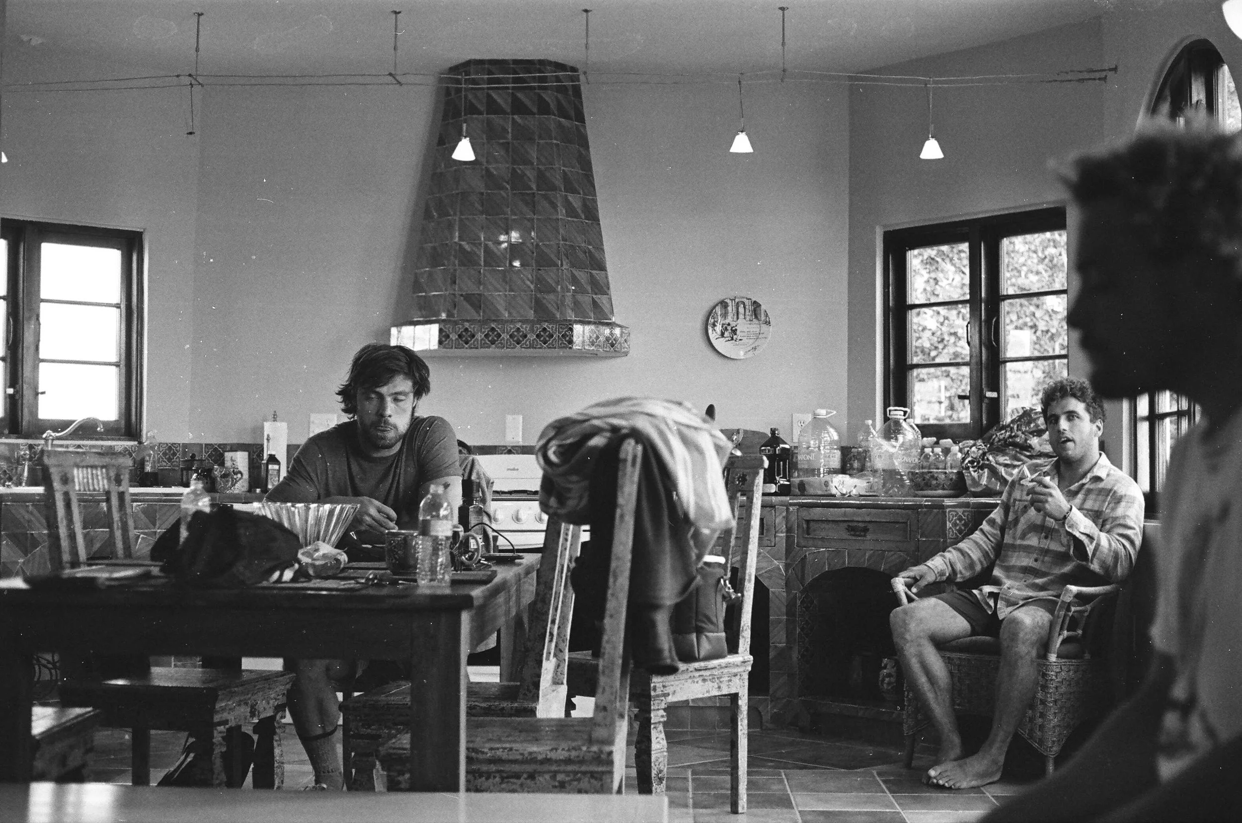In-between sessions it was every man for themselves in the kitchen.